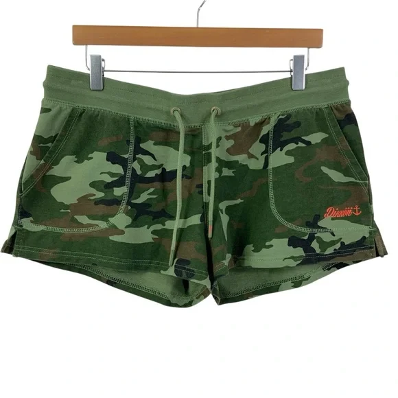 DIXXON Green Camouflage Athletic Shorts Brown Black Size Large S54 - Picture 2 of 8